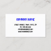 Skizzierter Race Car Auto Body Paint Service Visitenkarte (Rückseite)