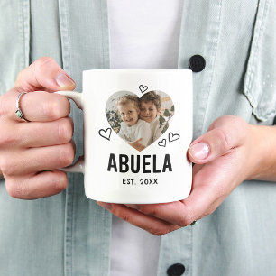 Skizziertes Abuela-Herz-Foto Kaffeetasse