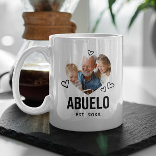 Skizziertes Abuelo-Herzfoto Kaffeetasse