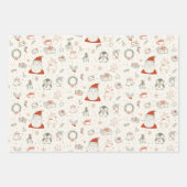 Skizziertes Boho Holiday Wrapping Paper Geschenkpapier Set (Vorderseite 2)