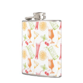 Skizziertes Cocktail-Muster Flachmann (Links)