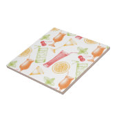 Skizziertes Cocktail-Muster Fliese (Seite)