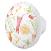 Skizziertes Cocktail-Muster Keramikknauf (Rechts)