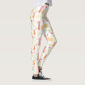 Skizziertes Cocktail-Muster Leggings (Rechts)