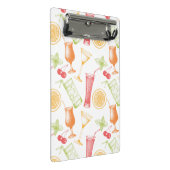 Skizziertes Cocktail-Muster Mini Klemmbrett (Schrägansicht)