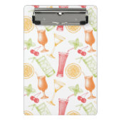 Skizziertes Cocktail-Muster Mini Klemmbrett (Vorderseite)