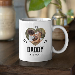 Skizziertes Daddy-Herz-Foto Kaffeetasse