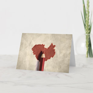 Skizziertes gekritzeltes Herz Karte