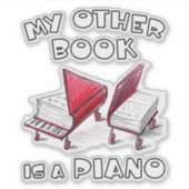 Skizziertes Klavierbuch zu Rädern für Literatur Aufkleber (Vorderseite)