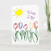 Skizziertes Tulpe-Denken Karte (Vorderseite)