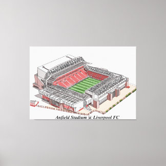 Skizzierung des Anfield Stadium Zuhause des Liverp Leinwanddruck