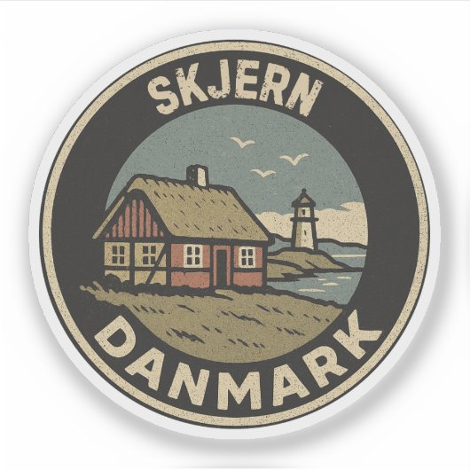 Skjern, Dänemark Danmark Aufkleber (Vorderseite)