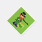 Sklainte! Leprechaun, St. Patrick's Day Napkins Serviette (Ecke)