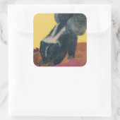 Sklave Quadratischer Aufkleber (Tasche)