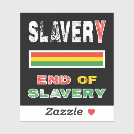 Sklaverei Aufkleber (Blatt)