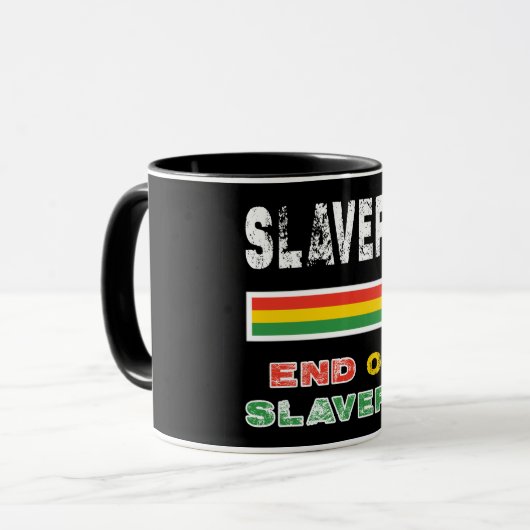 Sklaverei Tasse (Vorderseite Links)