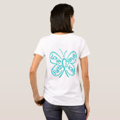 Skleroderma Butterfly Inspirierend Worte T-Shirt (Schwarz voll)