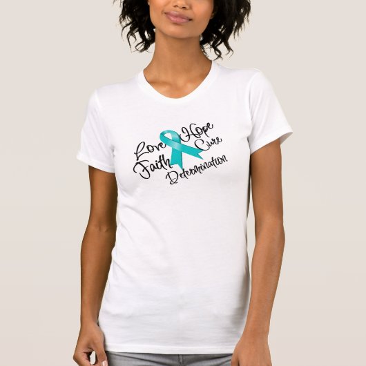 Skleroderma Liebe Hoffnung Entschlossenheit T-Shirt (Vorderseite)