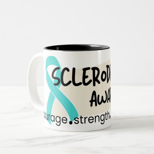 Skleroderma Magnete Zweifarbige Tasse (Vorderseite Links)