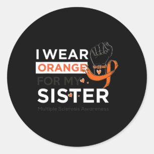 Sklerose Awareness Frau I trägt Orange für meine S Runder Aufkleber