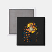 Sklerose Awareness Sonnenblumen Magnet (Vorderseite/Rückseite)