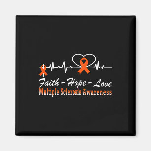 Sklerose Bewusstsein Frau Faith Hope Heartbeat Magnet