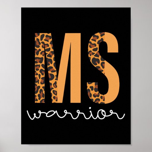 Sklerose Bewusstsein Männer Frauen Warrior Poster (Vorne)