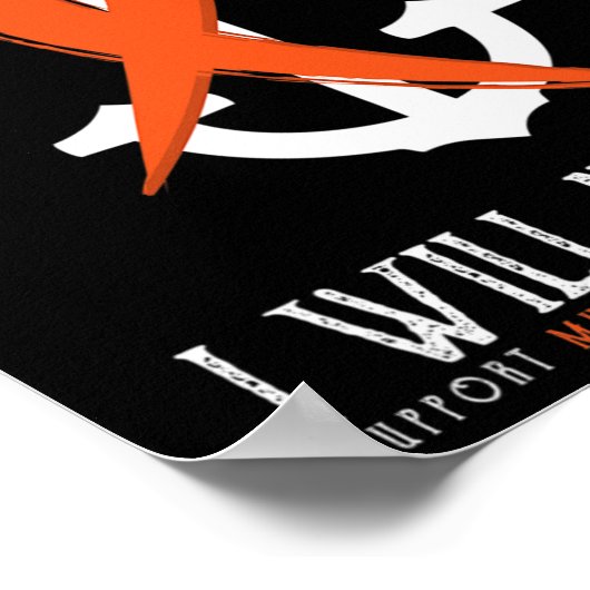 Sklerose Bewusstsein mit dem Glauben Ich werde nic Poster (Ecke)