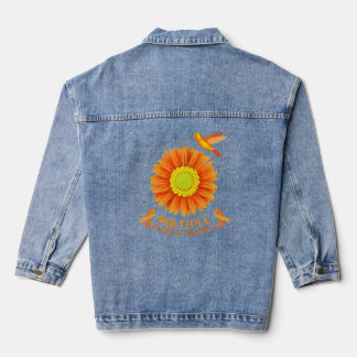 Sklerose Bewusstsein Sonnenblumen Hummingbird Gesc Jeansjacke