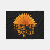 Sklerose Bewusstsein Sonnenblumen Starke Wahl Frau Fleecedecke (Vorderseite (Horizontal))