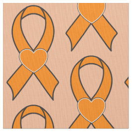 Sklerose-Bewusstseins-Band mit Herzen Stoff