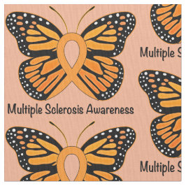 Sklerose-Bewusstseins-Band mit Schmetterling Stoff