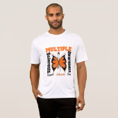 Sklerose-Bewusstseins-Schmetterling T-Shirt (Vorne ganz)