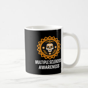 Sklerose Frau Orange Ribbon Skull Kaffeetasse