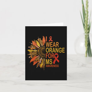 Sklerose I Wear Orange for Ms Awareness Sunflower Karte
