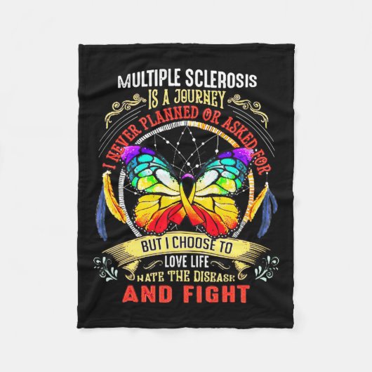 Sklerose ist eine Reise - Multiple Sklerose Fleecedecke (Vorderseite)
