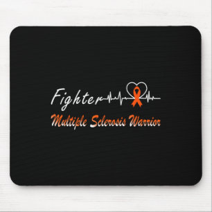 Sklerose Kriegerin kämpfen Heartbeat Orange Mousepad