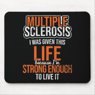 Sklerose Leben stark genug Frau Awareness Ribbon 1 Mousepad
