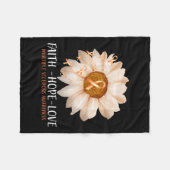 Sklerosis Awareness Blume Fleecedecke (Vorderseite (Horizontal))