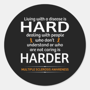 Sklerosis Awareness Fighting ist harte Frau Warrio Runder Aufkleber