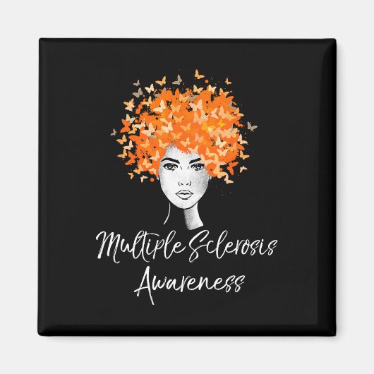 Sklerosis Awareness Frau Butterfly Magnet (Vorne)