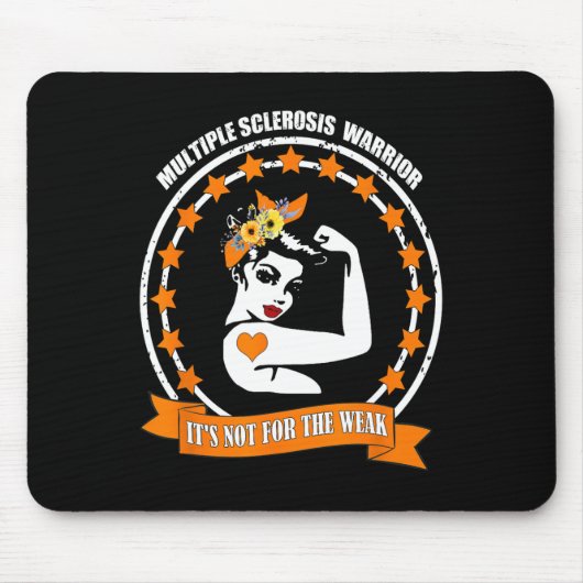 Sklerosis Awareness Frau Warrior Mama Support Mousepad (Vorne)