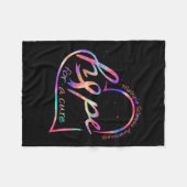 Sklerosis Awareness Hope for a cuure Rainbow Krawa Fleecedecke (Vorderseite (Horizontal))