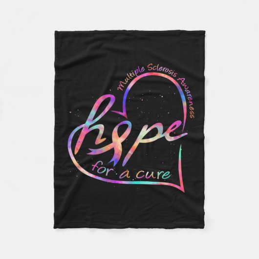 Sklerosis Awareness Hope for a cuure Rainbow Krawa Fleecedecke (Vorderseite)