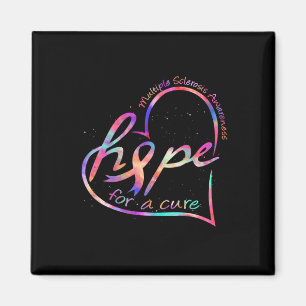 Sklerosis Awareness Hope for a cuure Rainbow Krawa Magnet