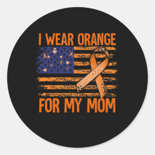 Sklerosis Awareness Ich trage Orange für meine Mam Runder Aufkleber