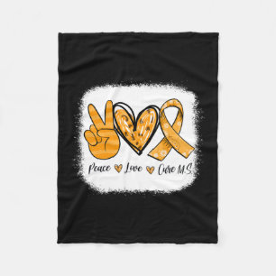Sklerosis Awareness Peace Liebe Cure Warrior Fleecedecke