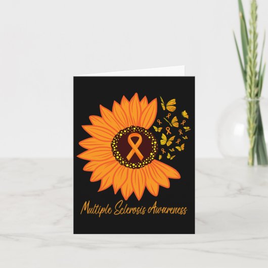 Sklerosis Awareness Ribbon Blume Butterfly Karte (Vorderseite)