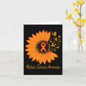 Sklerosis Awareness Ribbon Blume Butterfly Karte (Gelbe Blume)