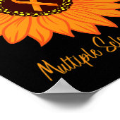 Sklerosis Awareness Ribbon Blume Butterfly Poster (Ecke)